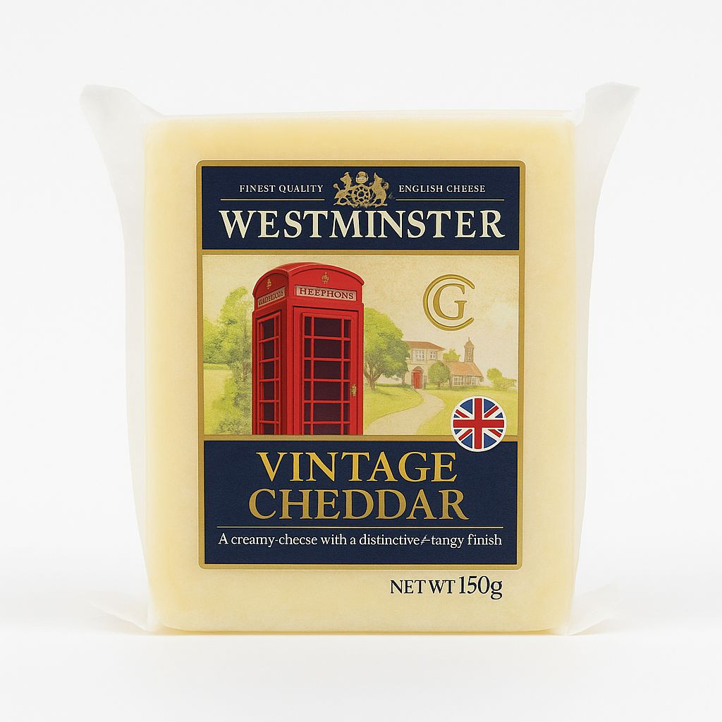 جبن شيدر معتق وست منستر – 150 جرام